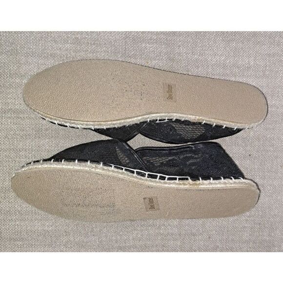 Steve Madden Flats Espadrille Black Lace Style Romyy Size 8 - Picture 3 of 6
